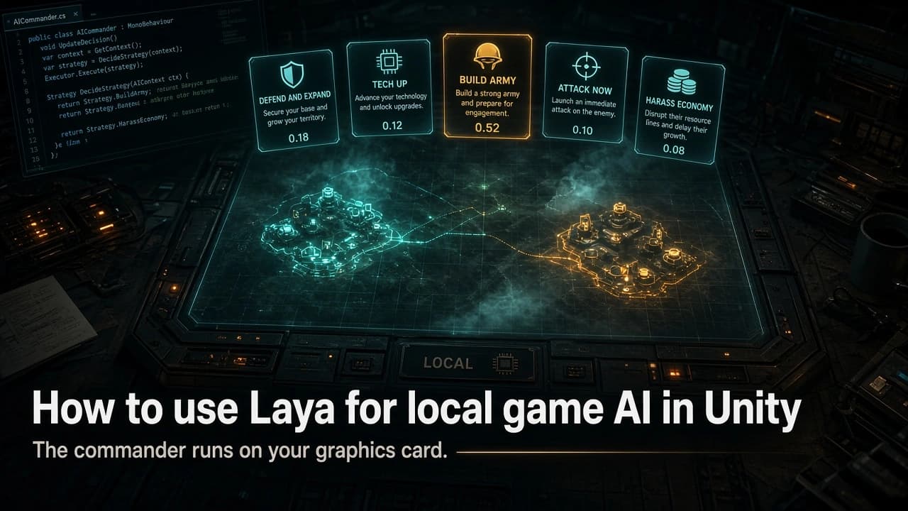 How to use Laya for local game AI in Unity
