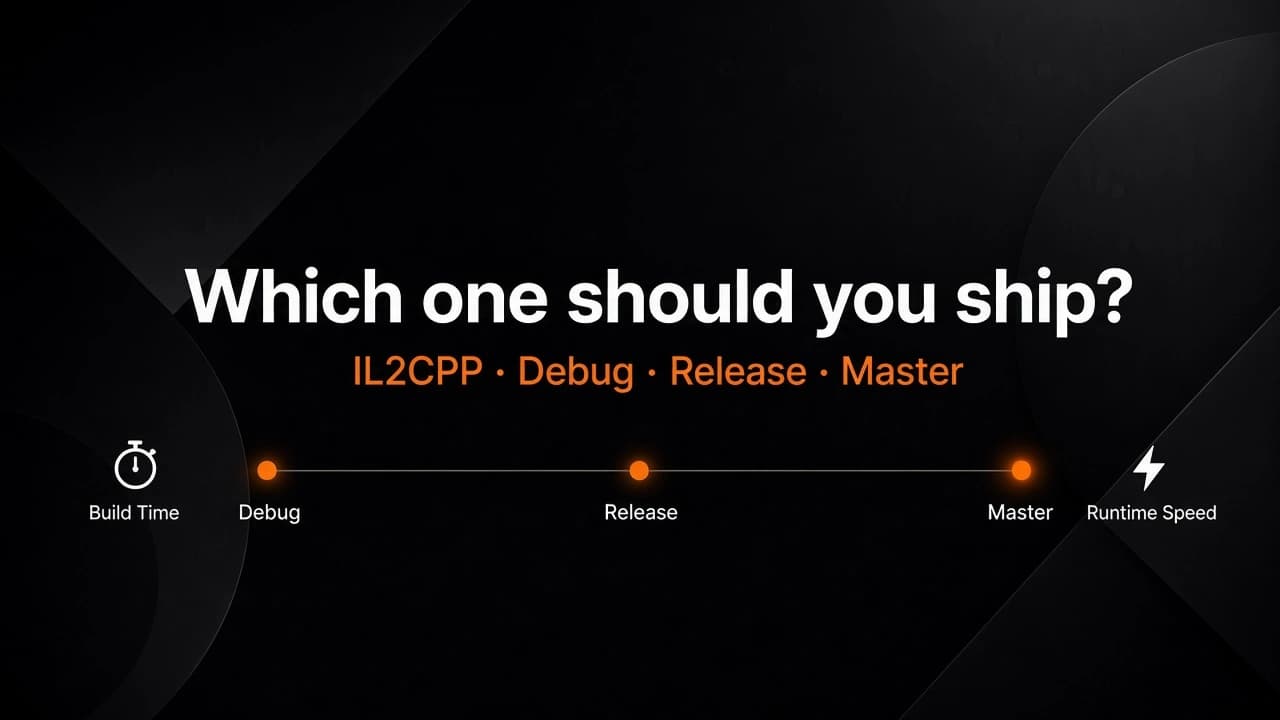 IL2CPP Debug, Release, and Master builds. Which one should you ship?